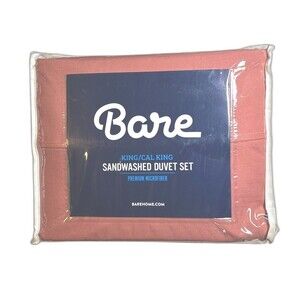 Sandwashed Duvet Cover & Sham Set Ultra-Soft Microfiber by Bare Home King Cal